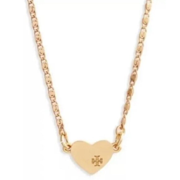 Beautiful Tory Burch Gold Heart Necklace - Picture 1 of 5